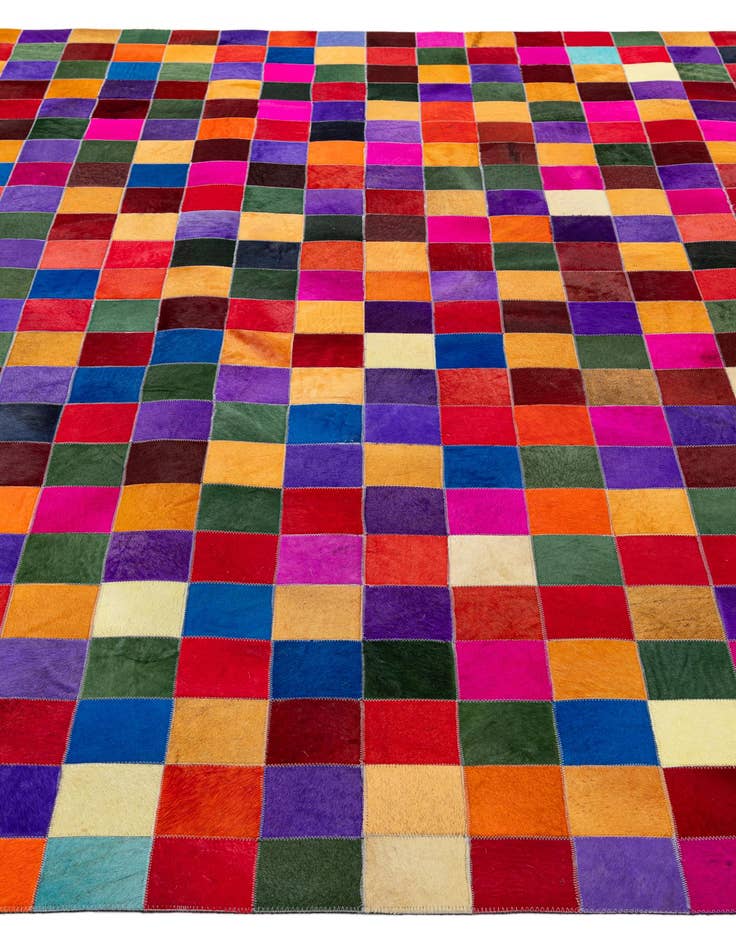 Detail image of 8' x 9' 11 Cowhide - Patchwork Rug