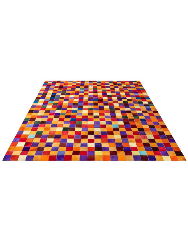 Detail image of 8' x 9' 9 Cowhide - Patchwork Rug