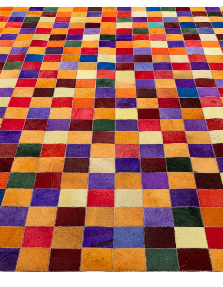 Detail image of 8' x 9' 9 Cowhide - Patchwork Rug