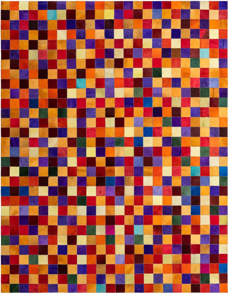 Detail image of 8' x 9' 9 Cowhide - Patchwork Rug