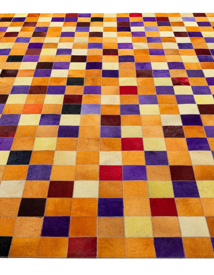 Detail image of 7' 11 x 9' 10 Cowhide - Patchwork Rug