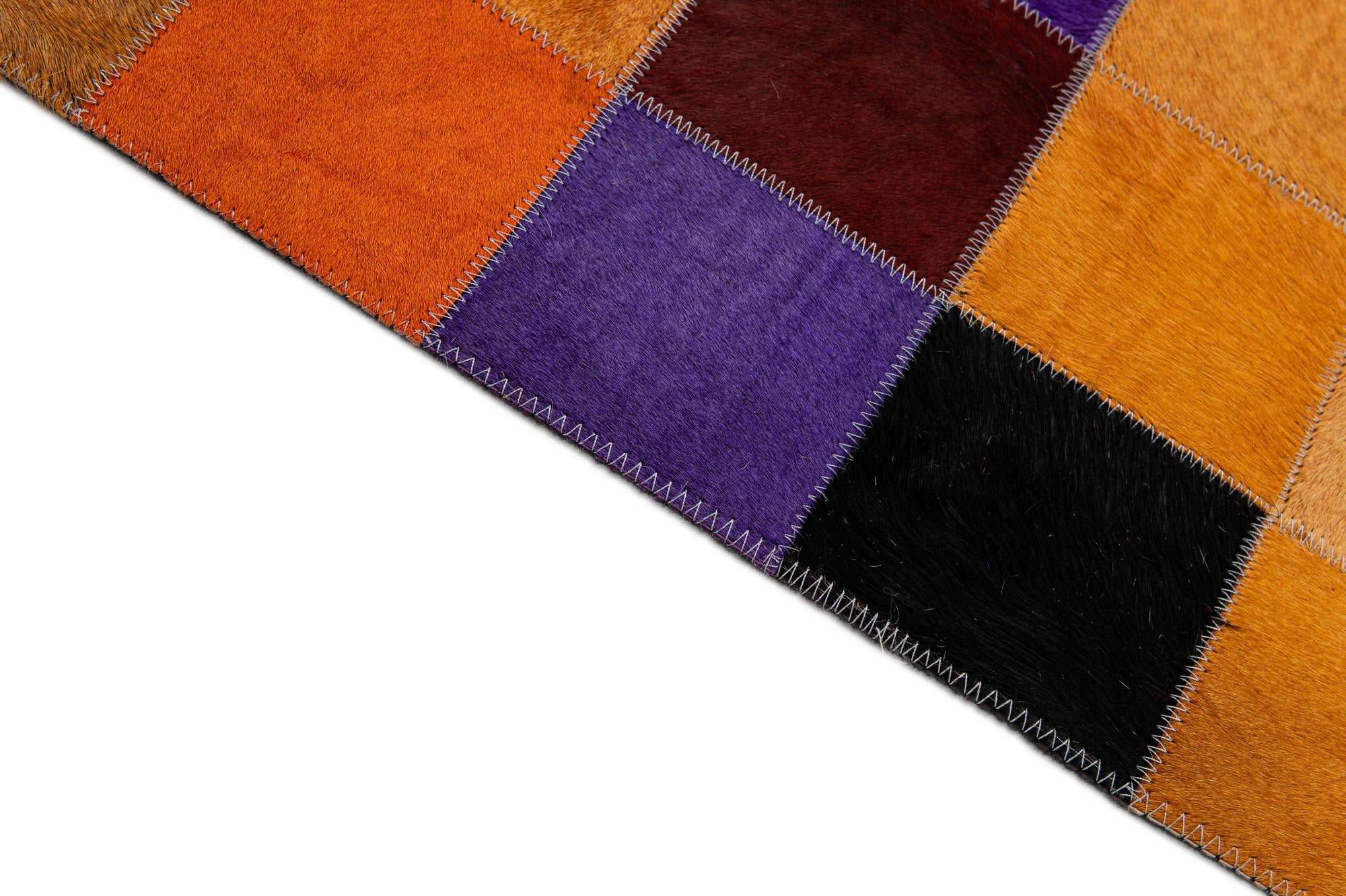 7' 11 x 9' 10 Cowhide - Patchwork Rug