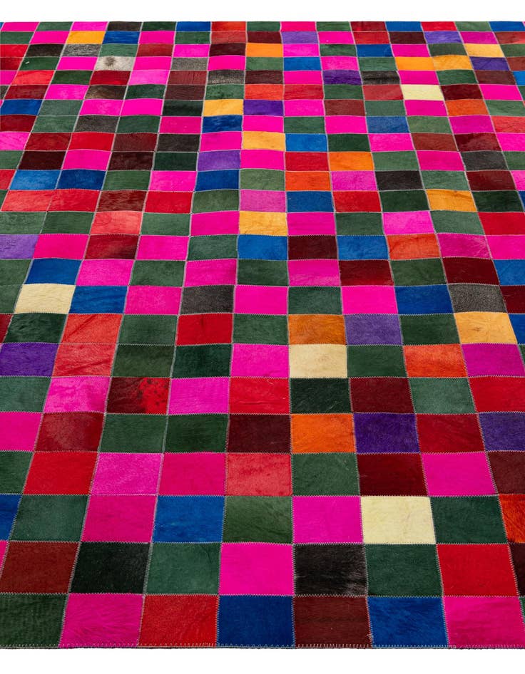 Detail image of 7' 11 x 9' 10 Cowhide - Patchwork Rug