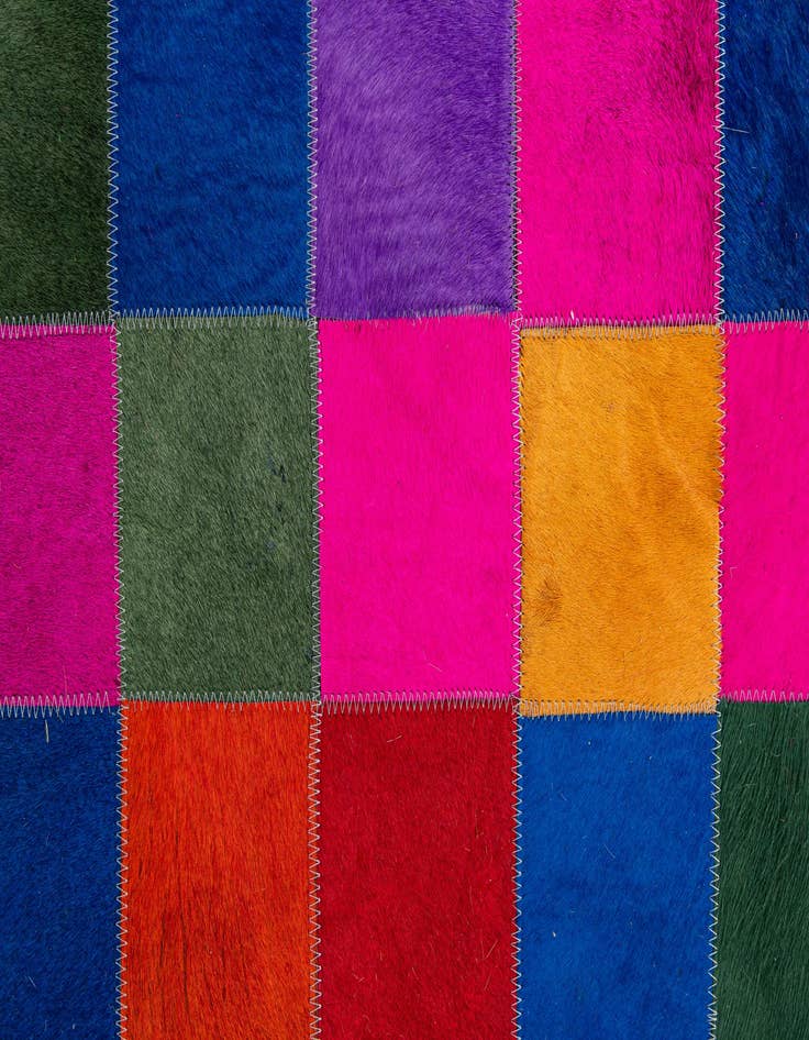 Detail image of 7' 11 x 9' 10 Cowhide - Patchwork Rug