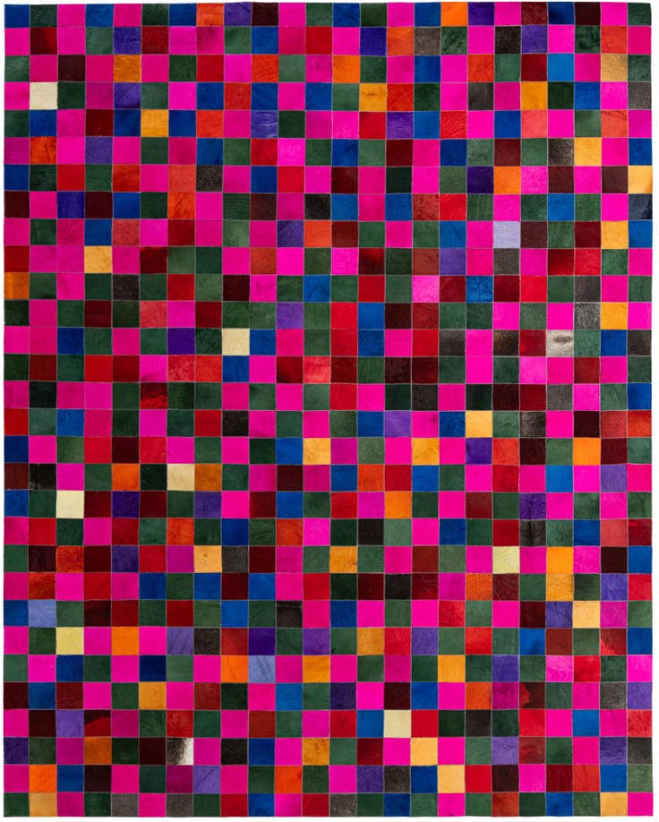Detail image of 7' 11 x 9' 10 Cowhide - Patchwork Rug