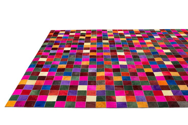 Detail image of 7' 11 x 9' 10 Cowhide - Patchwork Rug