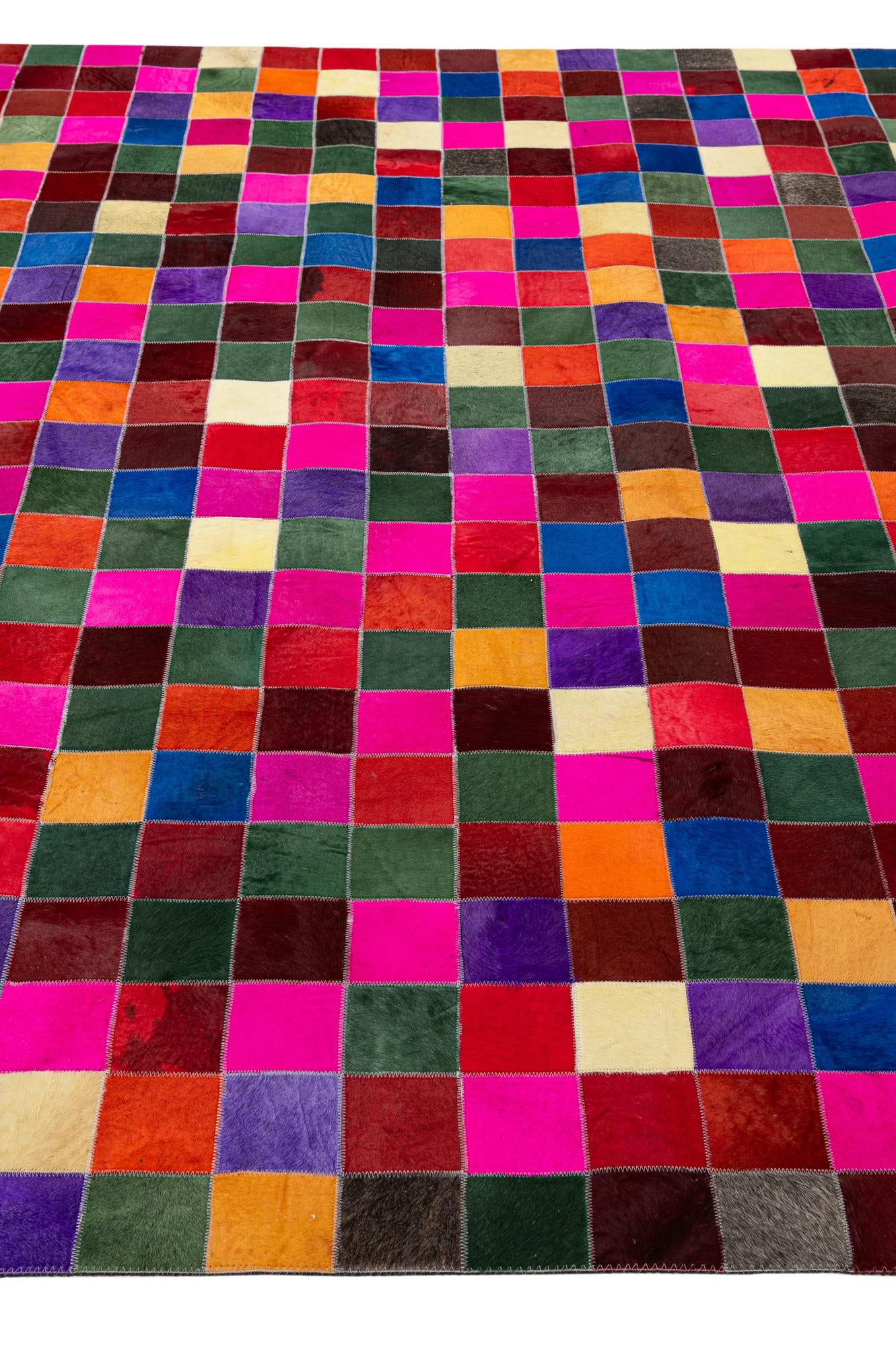 7' 11 x 9' 10 Cowhide - Patchwork Rug