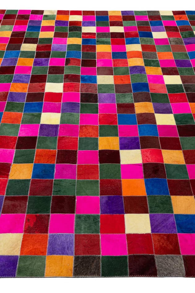 Detail image of 7' 11 x 9' 10 Cowhide - Patchwork Rug