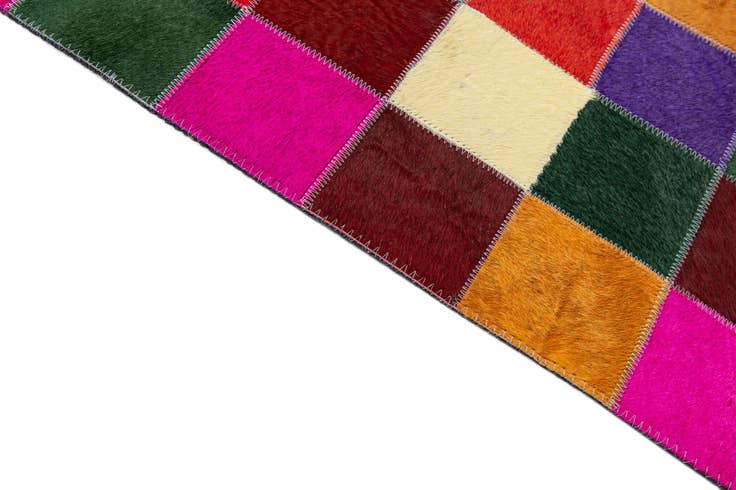 Detail image of 7' 11 x 9' 10 Cowhide - Patchwork Rug
