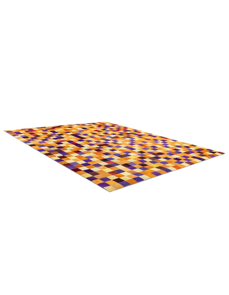 Detail image of 7' 11 x 9' 11 Cowhide - Patchwork Rug