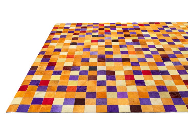 Detail image of 7' 11 x 9' 11 Cowhide - Patchwork Rug