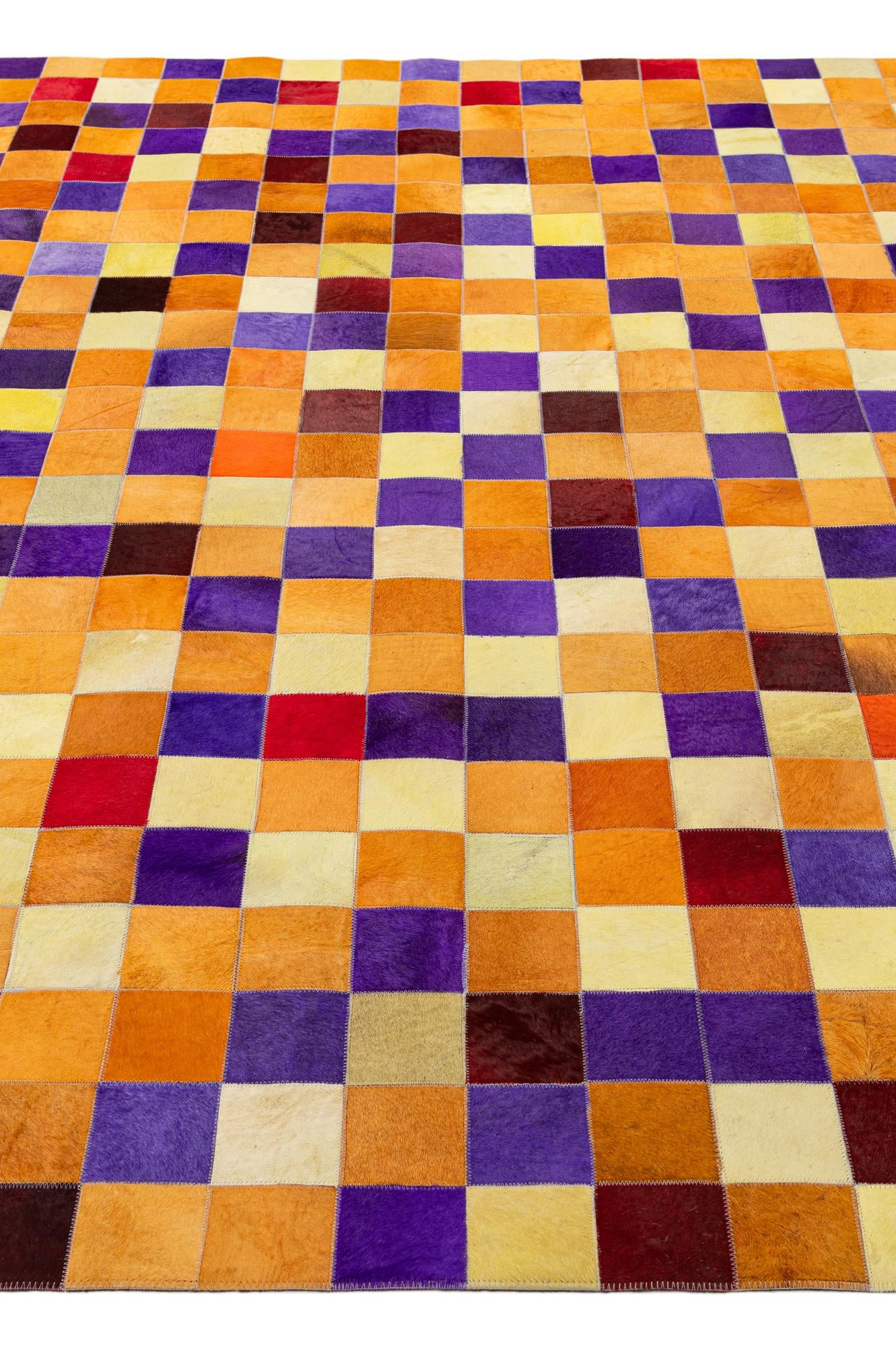 7' 11 x 9' 11 Cowhide - Patchwork Rug