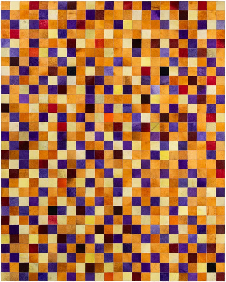 Detail image of 7' 11 x 9' 11 Cowhide - Patchwork Rug