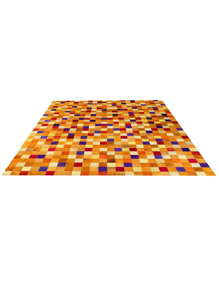 Detail image of 8' x 9' 10 Cowhide - Patchwork Rug