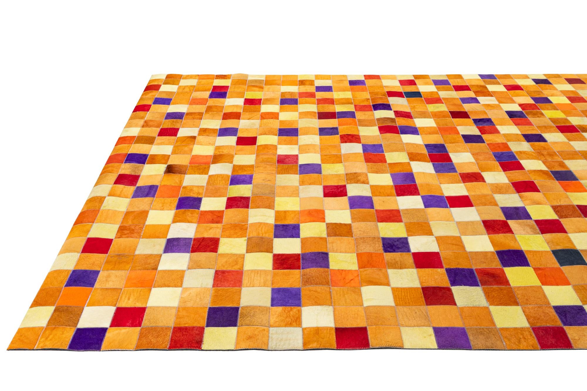 8' x 9' 10 Cowhide - Patchwork Rug