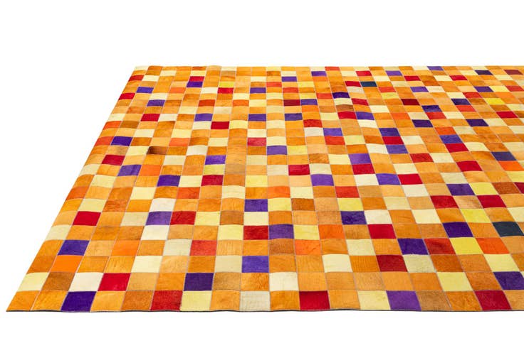 Detail image of 8' x 9' 10 Cowhide - Patchwork Rug