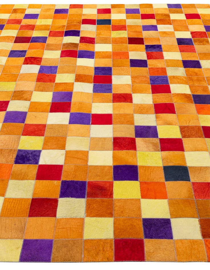 Detail image of 8' x 9' 10 Cowhide - Patchwork Rug