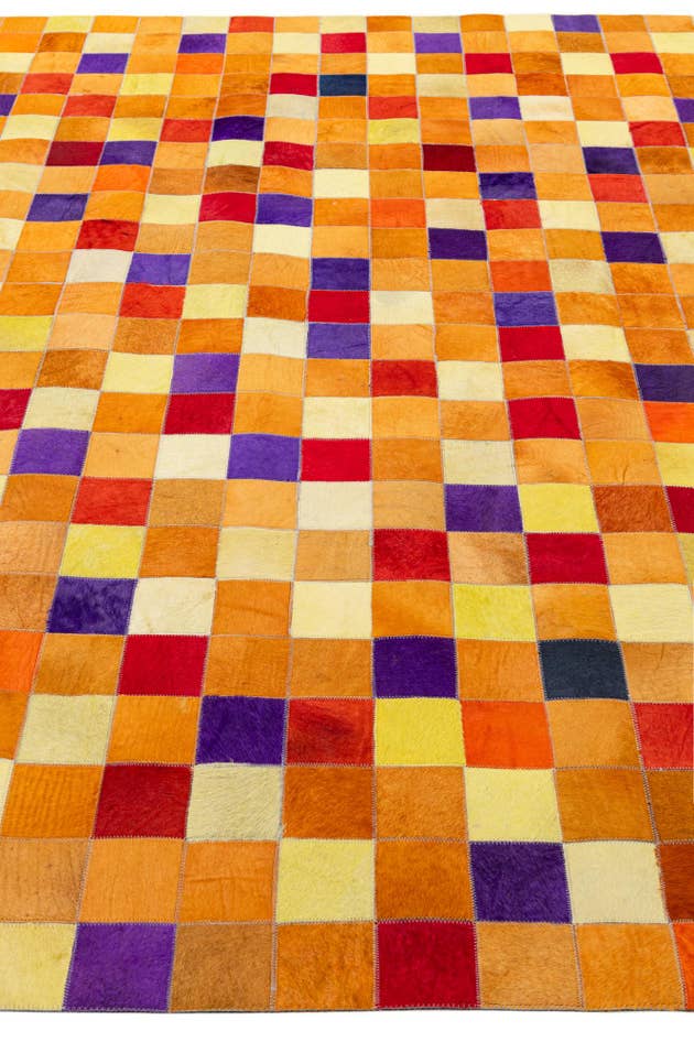 Detail image of 8' x 9' 10 Cowhide - Patchwork Rug