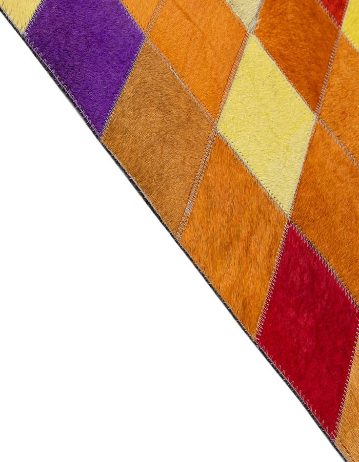 Detail image of 8' x 9' 10 Cowhide - Patchwork Rug