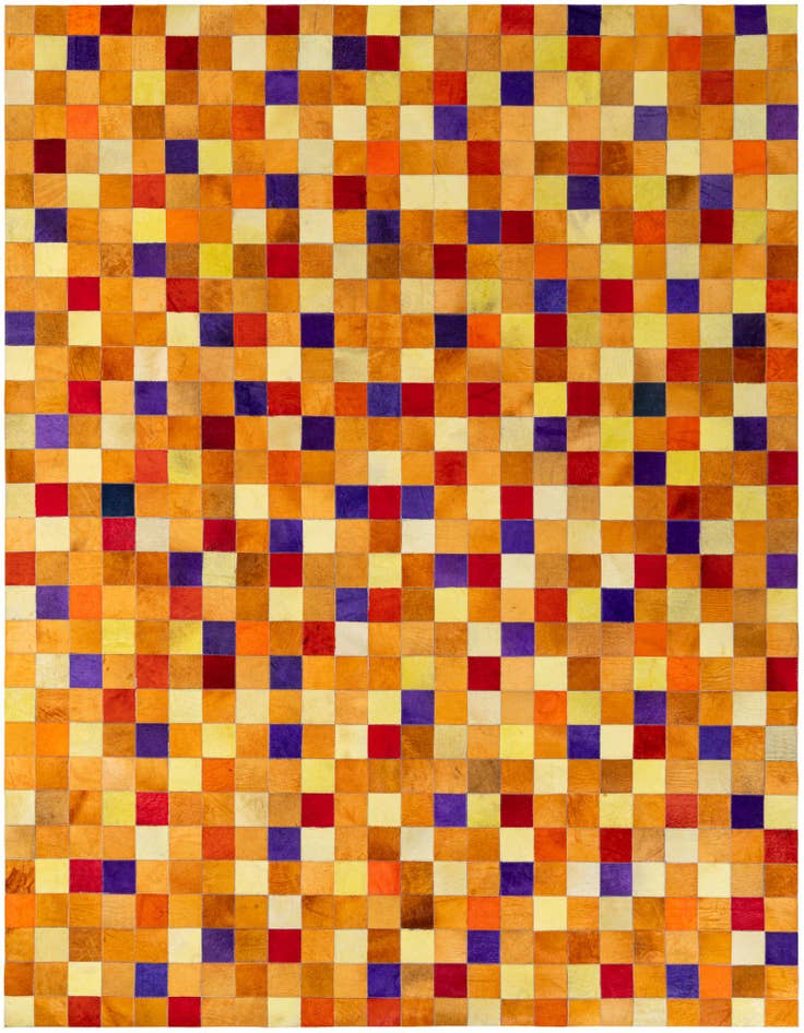 Detail image of 8' x 9' 10 Cowhide - Patchwork Rug