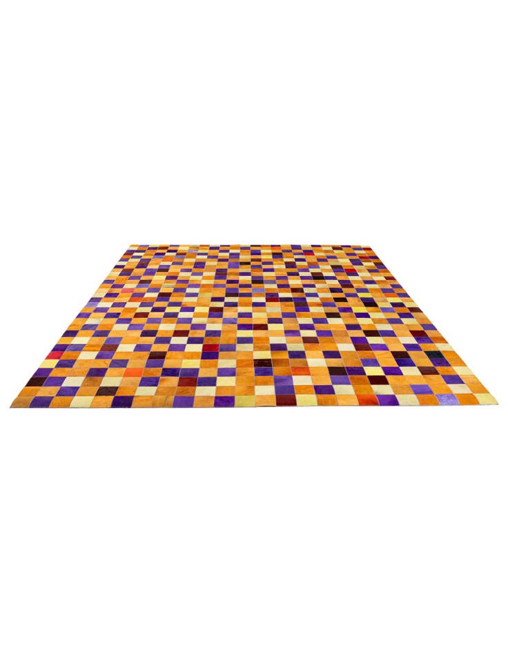 Detail image of 8' x 9' 11 Cowhide - Patchwork Rug