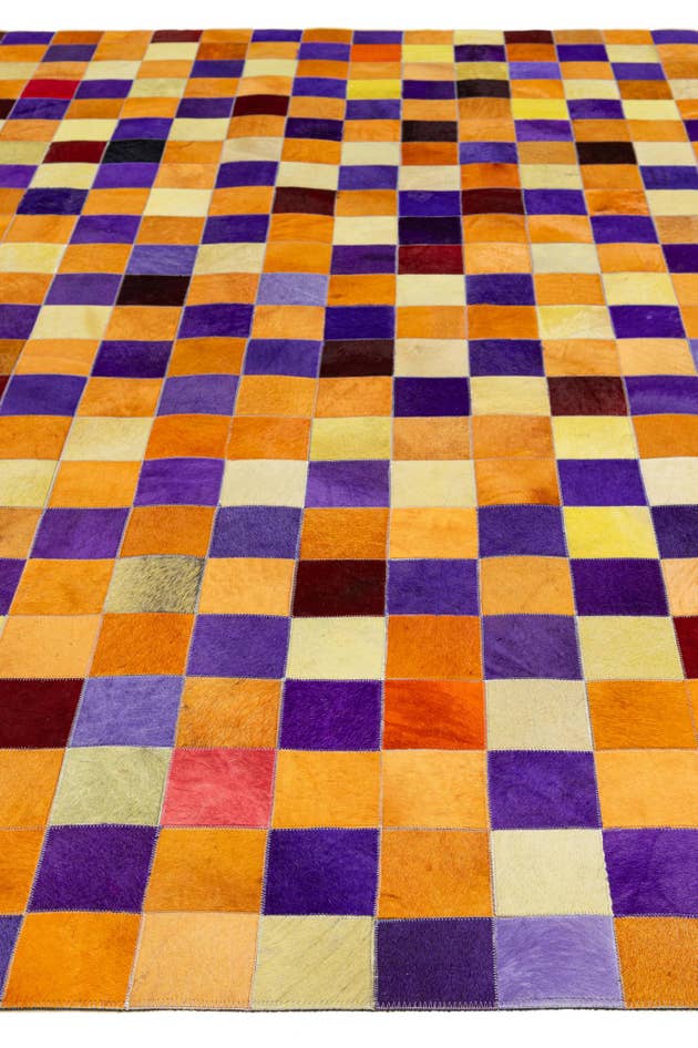 Detail image of 8' x 9' 11 Cowhide - Patchwork Rug