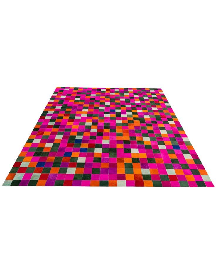 Detail image of 7' 10 x 9' 8 Cowhide - Patchwork Rug