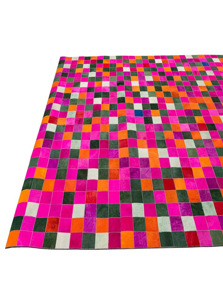 Detail image of 7' 10 x 9' 8 Cowhide - Patchwork Rug