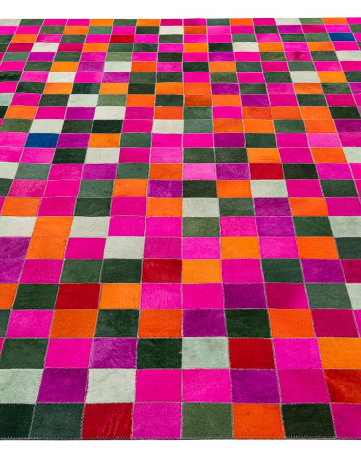 Detail image of 7' 10 x 9' 8 Cowhide - Patchwork Rug