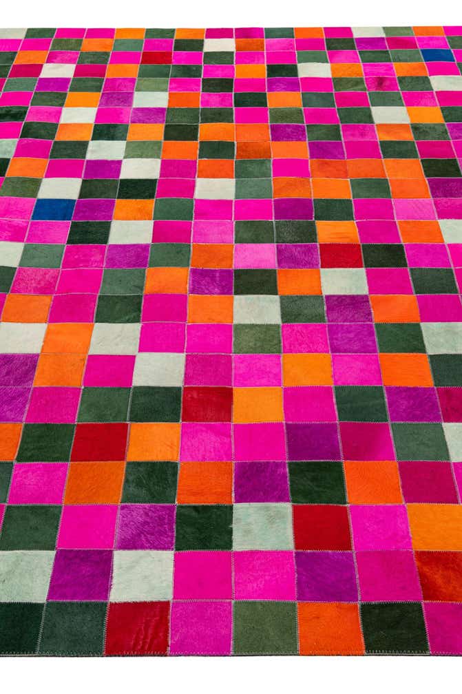 7' 10 x 9' 8 Cowhide - Patchwork Rug