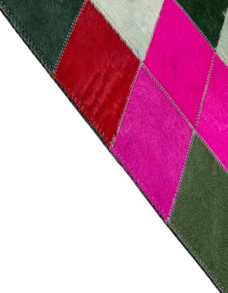 Detail image of 7' 10 x 9' 8 Cowhide - Patchwork Rug