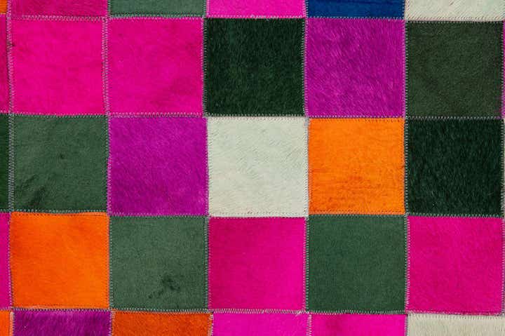 7' 10 x 9' 8 Cowhide - Patchwork Rug