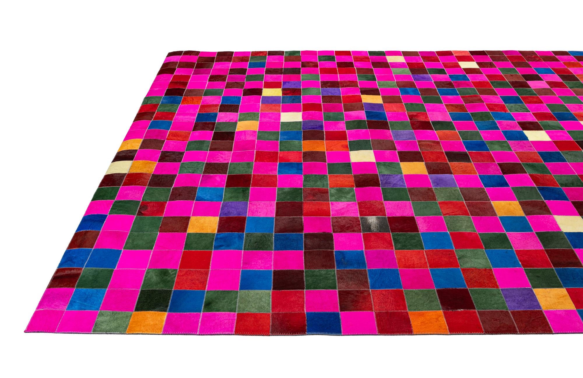 7' 11 x 9' 10 Cowhide - Patchwork Rug