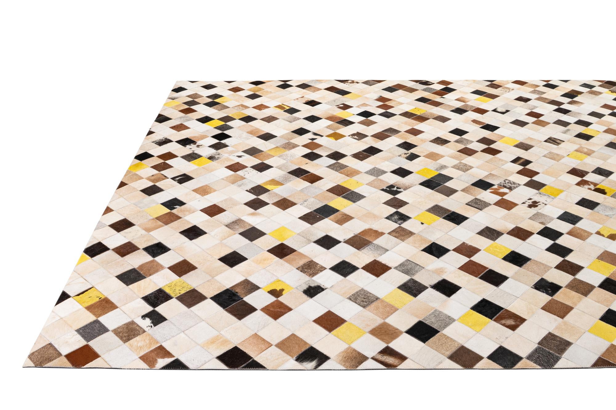 7' 11 x 9' 10 Cowhide - Patchwork Rug