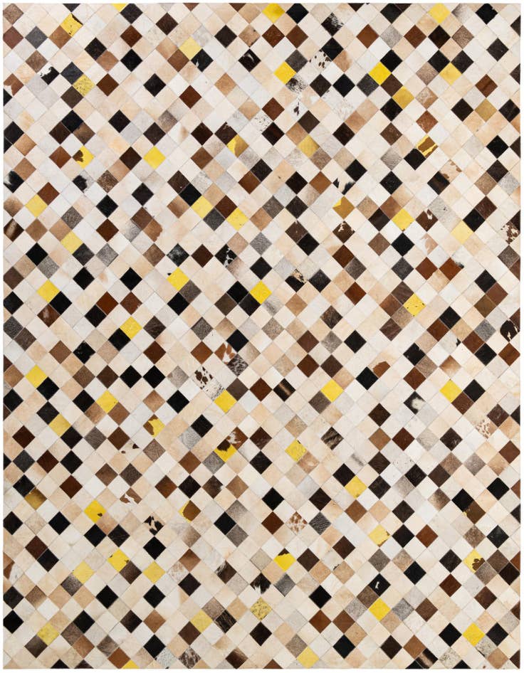 Detail image of 7' 11 x 9' 10 Cowhide - Patchwork Rug