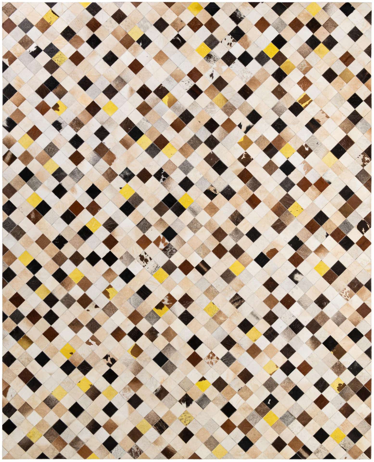 7' 11 x 9' 10 Cowhide - Patchwork Rug
