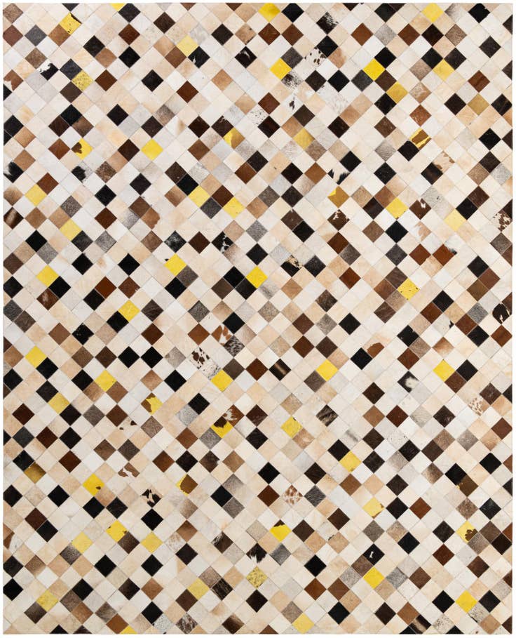 Detail image of 7' 11 x 9' 10 Cowhide - Patchwork Rug