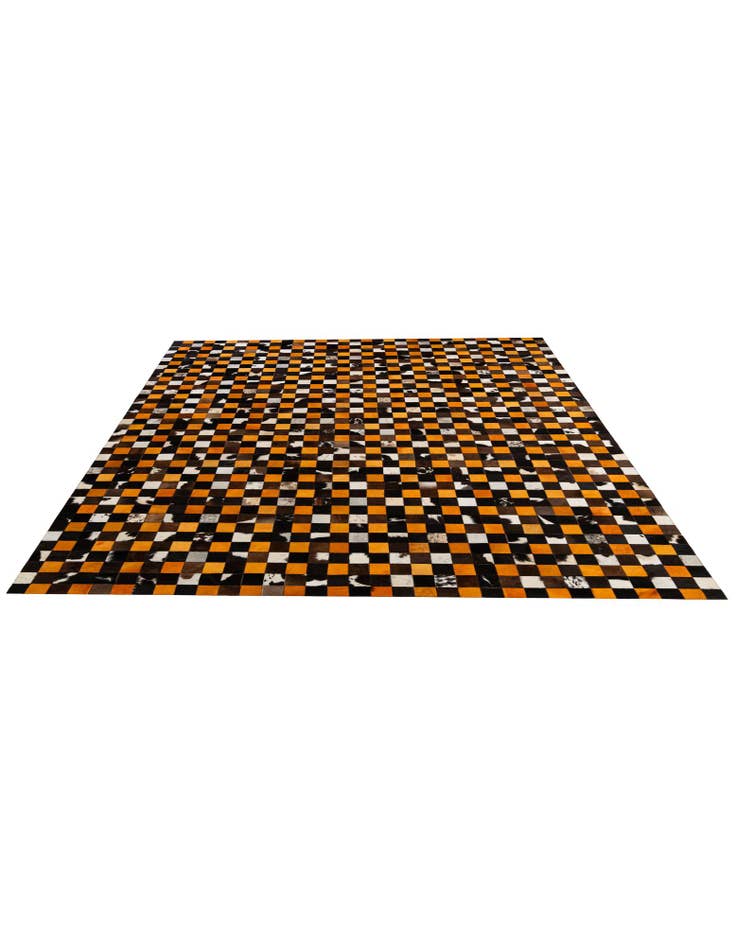 Detail image of 8' 1 x 9' 11 Cowhide - Patchwork Rug