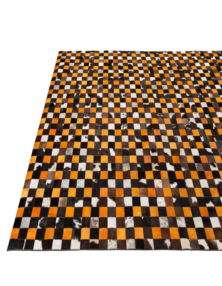 Detail image of 8' 1 x 9' 11 Cowhide - Patchwork Rug