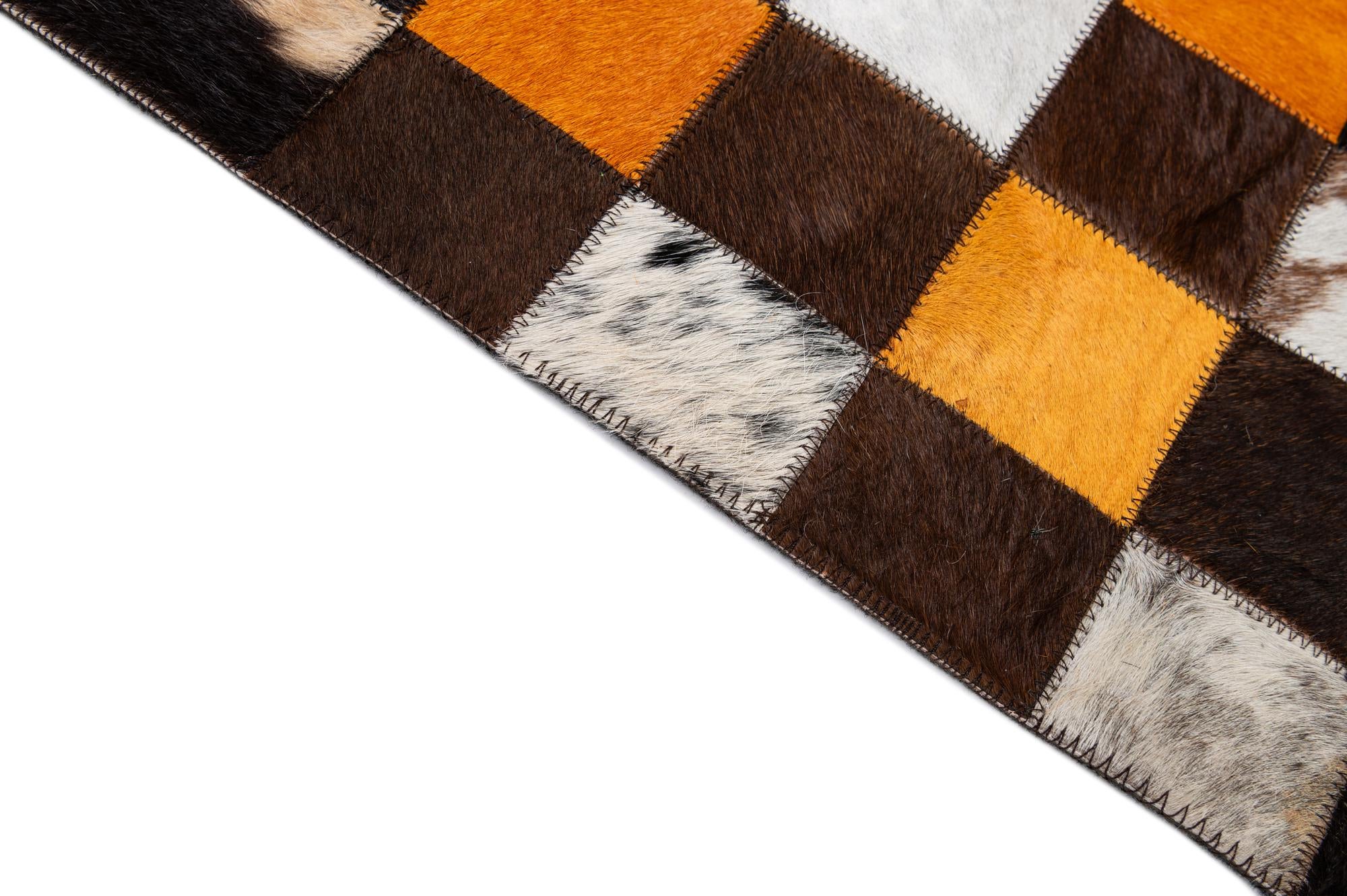 8' 1 x 9' 11 Cowhide - Patchwork Rug