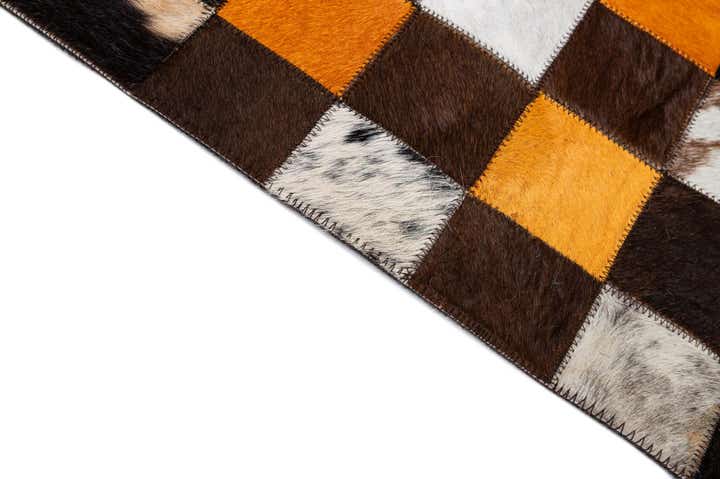 8' 1 x 9' 11 Cowhide - Patchwork Rug