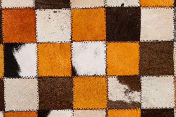 8' 1 x 9' 11 Cowhide - Patchwork Rug