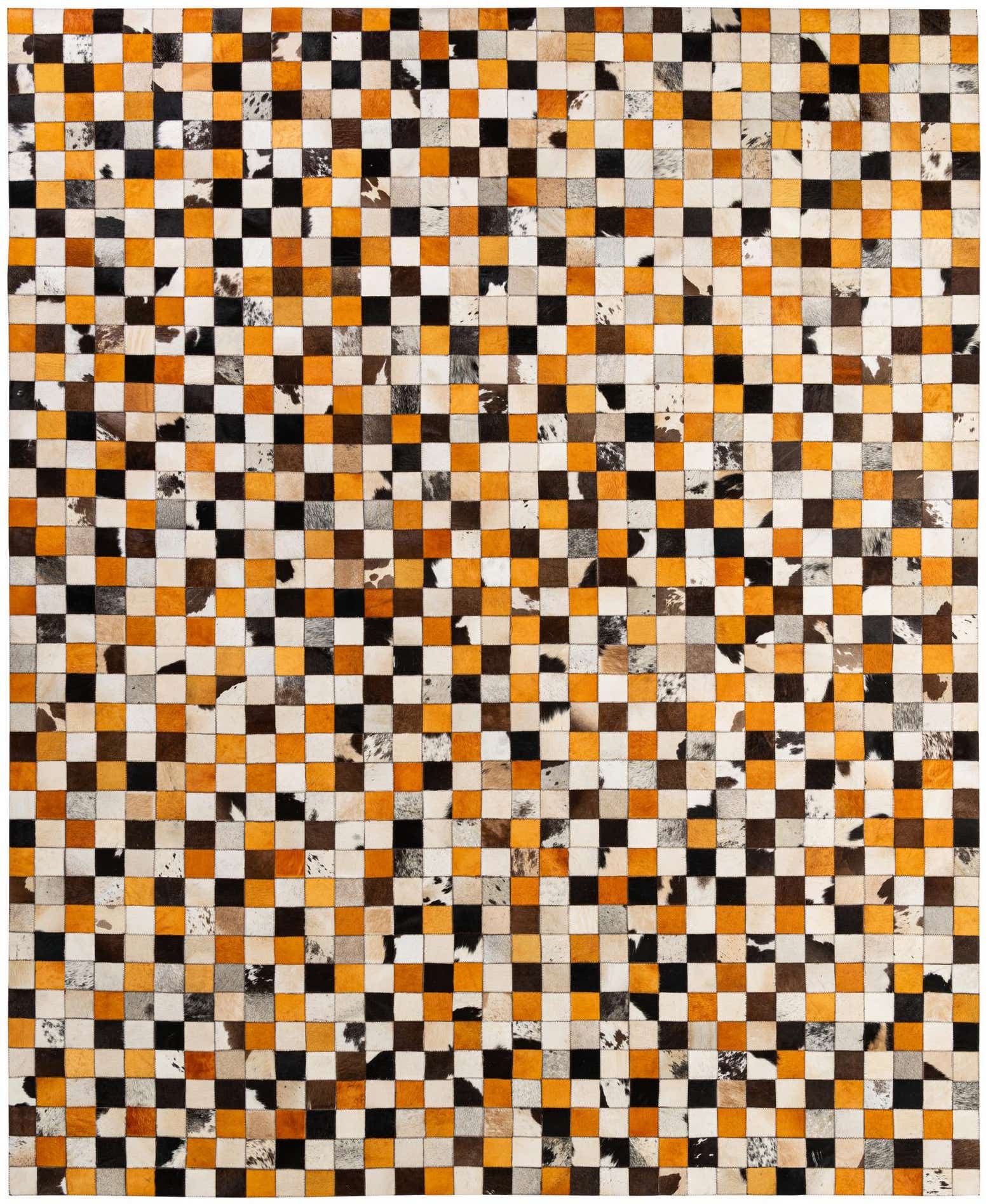 8' 1 x 9' 11 Cowhide - Patchwork Rug