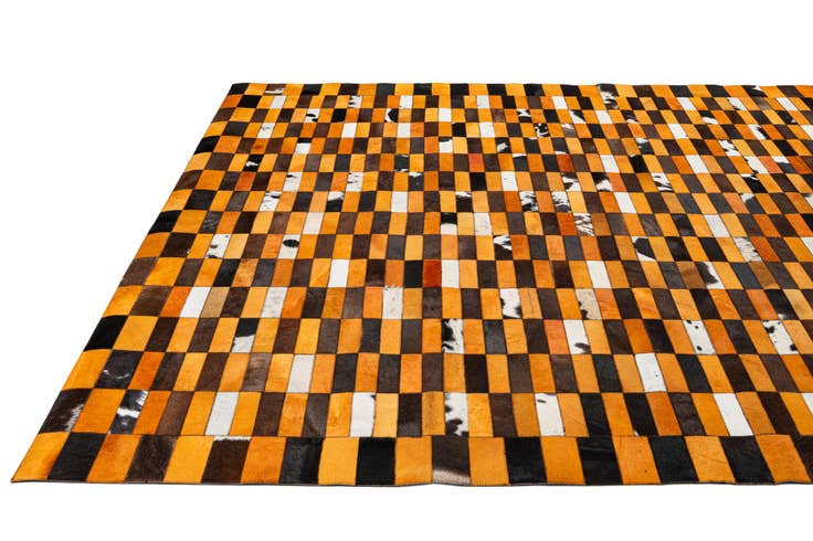 Detail image of 8' x 9' 10 Cowhide - Patchwork Rug