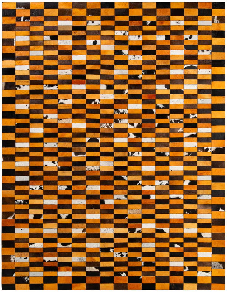 Detail image of 8' x 9' 10 Cowhide - Patchwork Rug