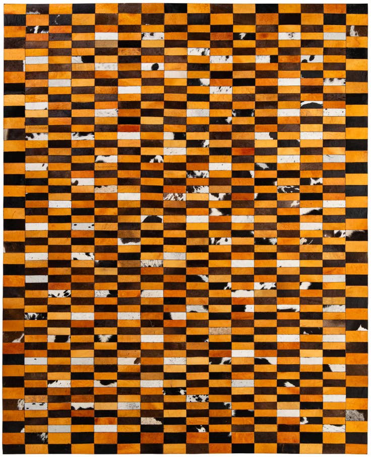 Detail image of 8' x 9' 10 Cowhide - Patchwork Rug