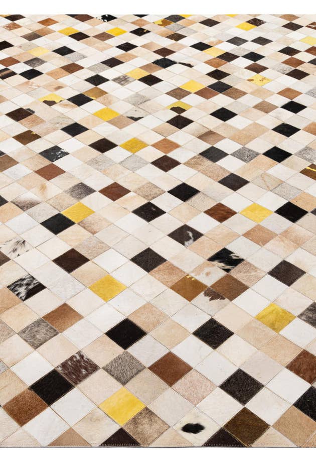 Detail image of 8' x 10' Cowhide - Patchwork Rug