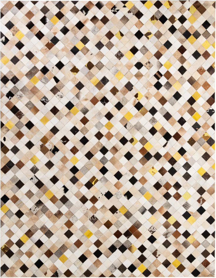 Detail image of 8' x 10' Cowhide - Patchwork Rug