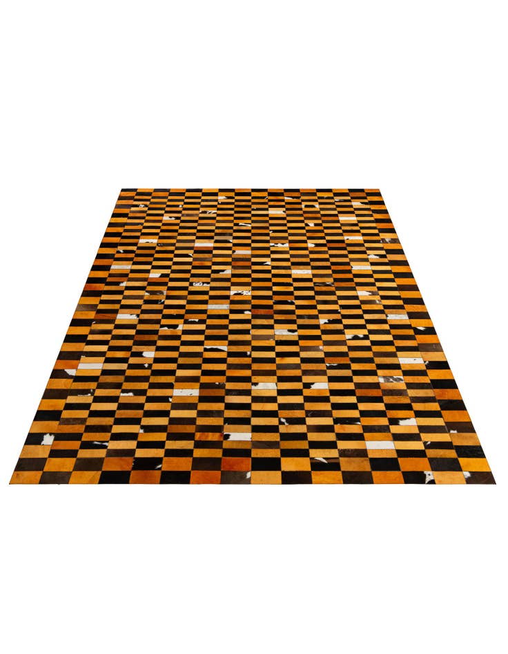 Detail image of 8' 1 x 9' 11 Cowhide - Patchwork Rug