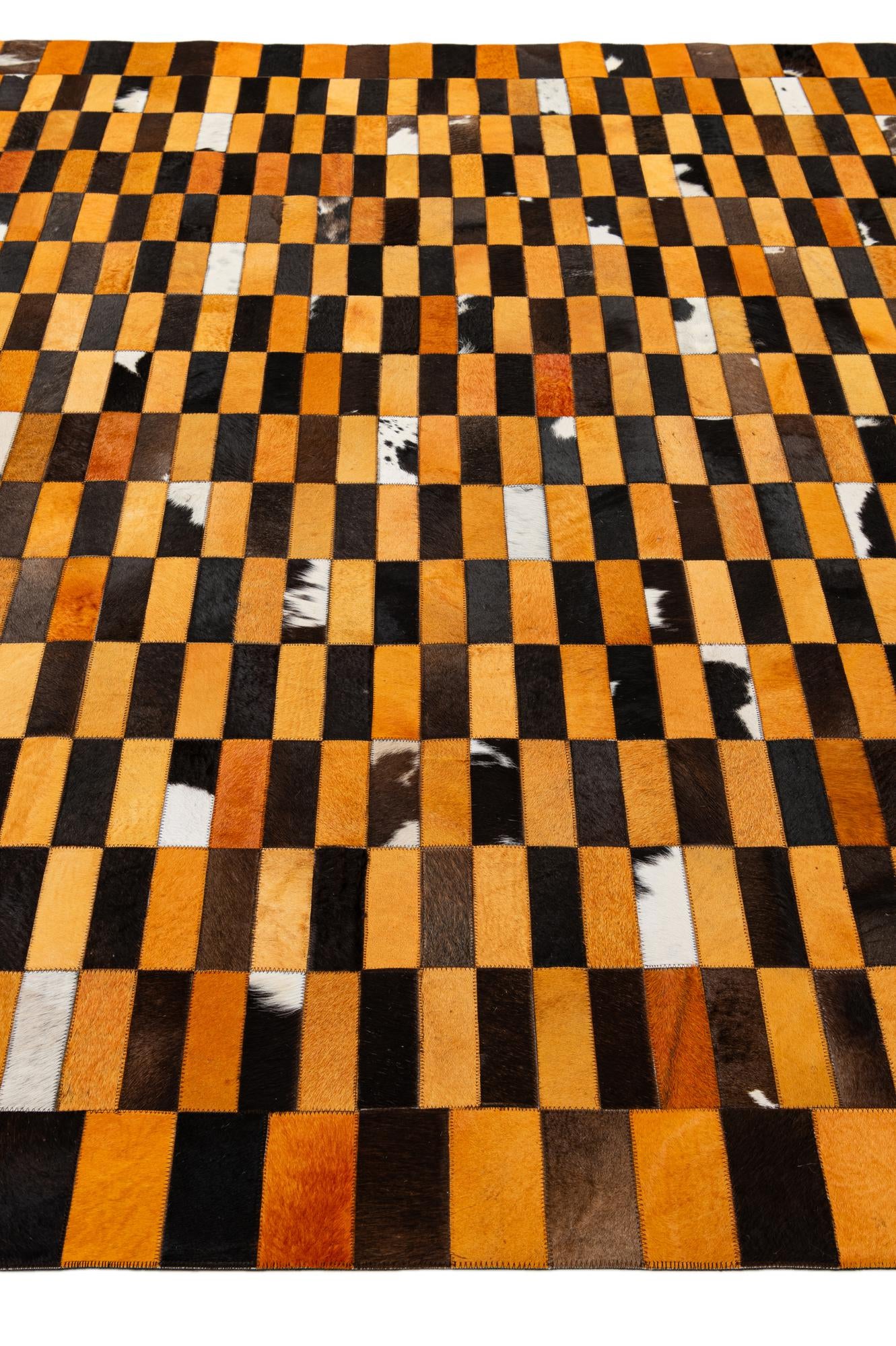 8' 1 x 9' 11 Cowhide - Patchwork Rug